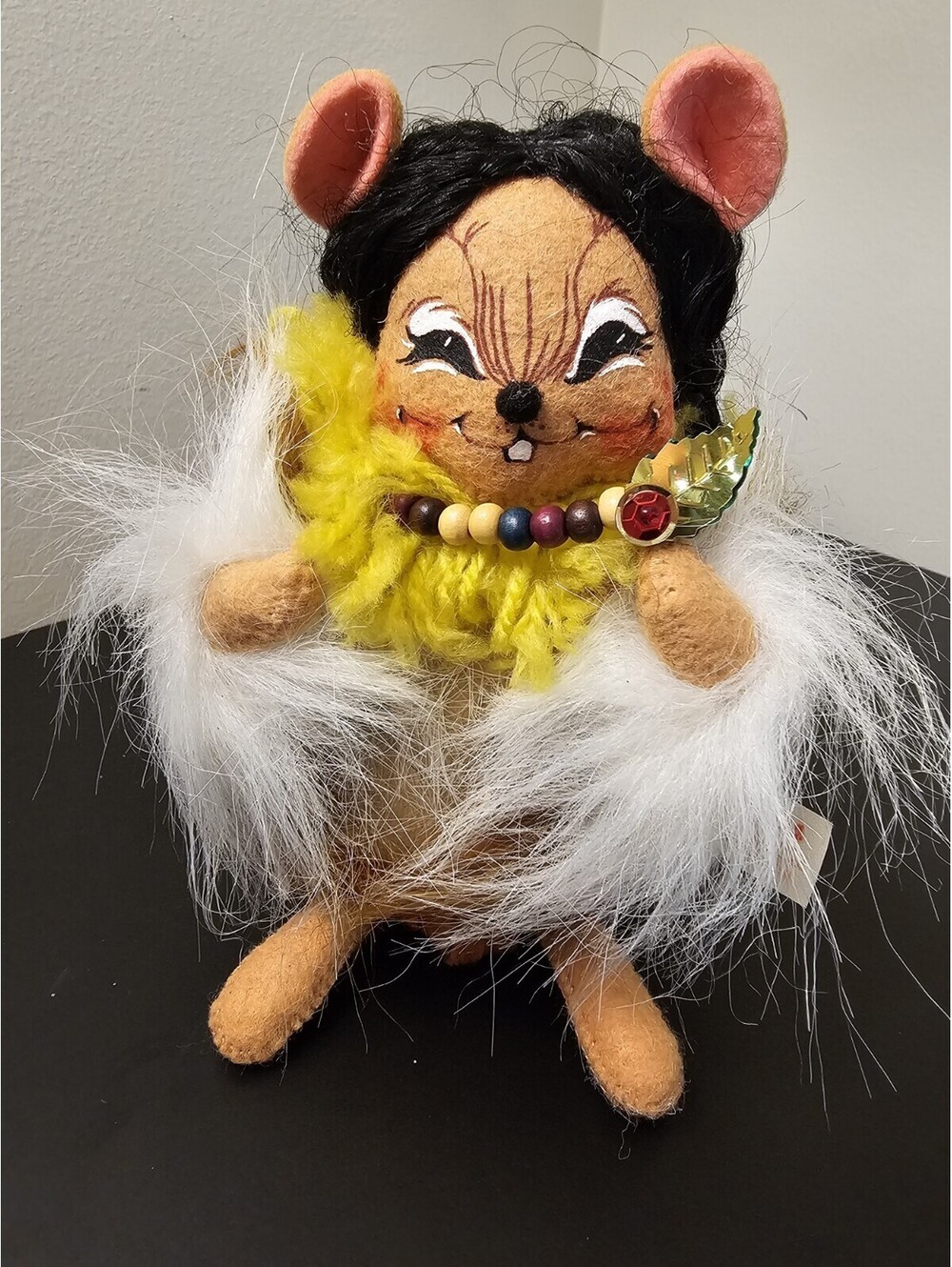 Annalee 2004 6” Indian Girl Mouse With Bead Necklace Mobilitee Doll NWT Cute